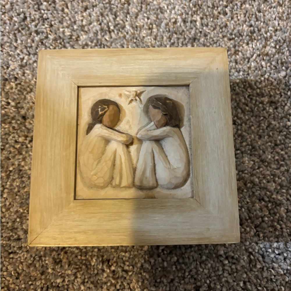 Willow Tree Friendship Wall Plaque in Cream and Brown